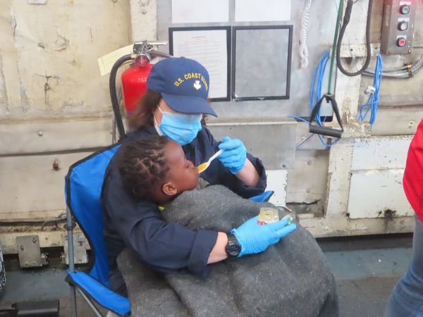 Babies rescued from migrant boat in trouble in rough seas off the Florida Keys