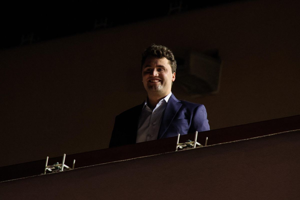 Cops detain demonstrators during campus protest against conspiracy theorist Charlie Kirk
