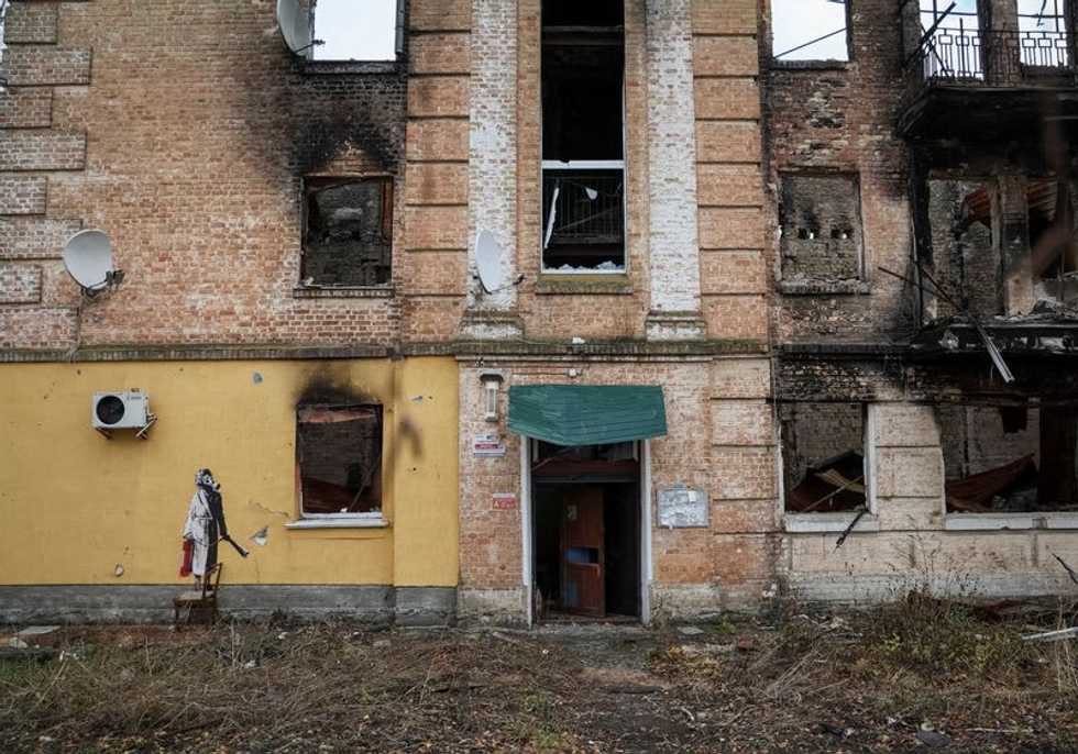 Group cut Banksy mural off battle-scarred Ukraine wall - governor