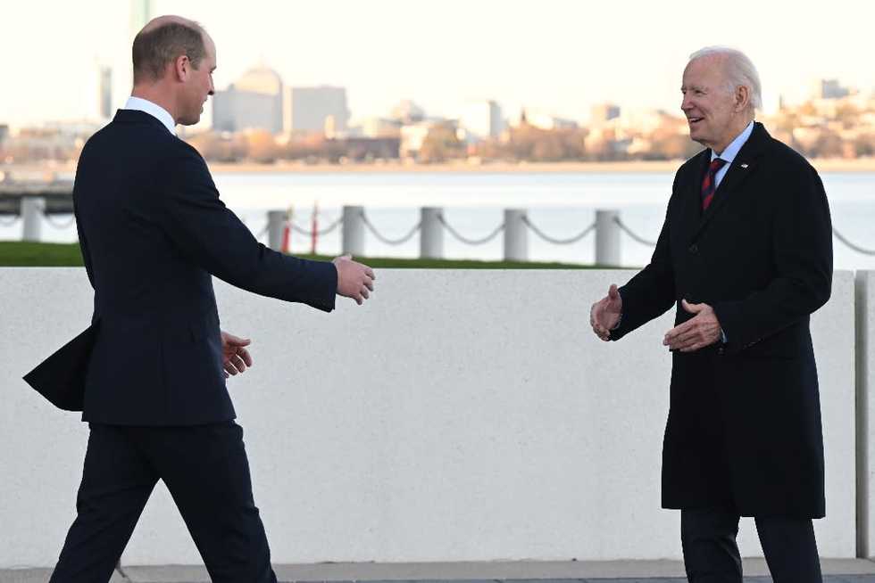 Biden, Prince William meet in chilly Boston