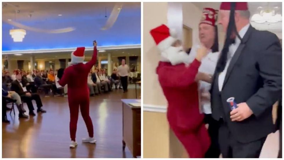 Watch: Chaos erupts as PETA activists disrupt Shriners meeting