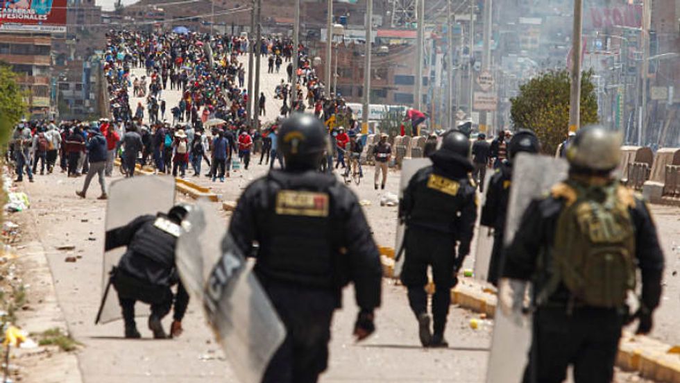 At least 12 dead in anti-govt. protests near Peru airport