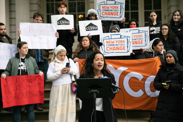 Protesters at NY City Hall challenge Mayor Adams' remarks dismissing separation of church and state
