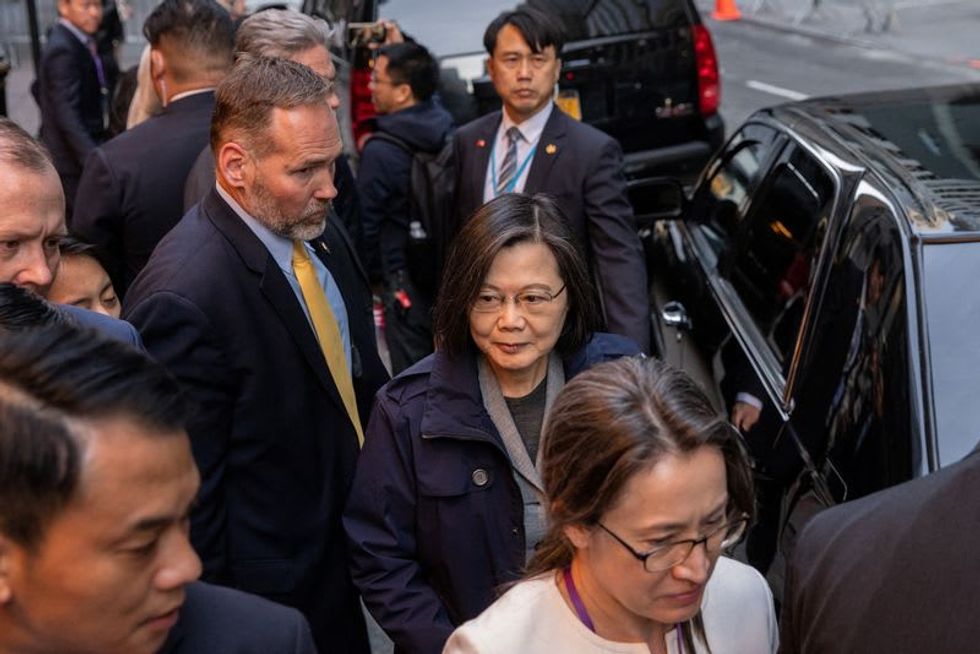 Taiwan president starts sensitive U.S. stopover; China warns against meetings