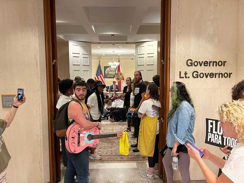 Arrests made as dozens stage sit-in protest in Gov. DeSantis’ office in Capitol