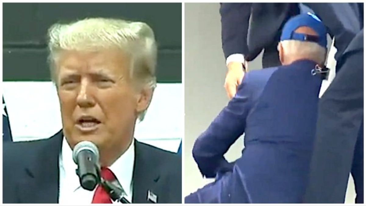 Trump reacts to Biden's fall: 'You have to be careful – even if you have to tiptoe down a ramp'