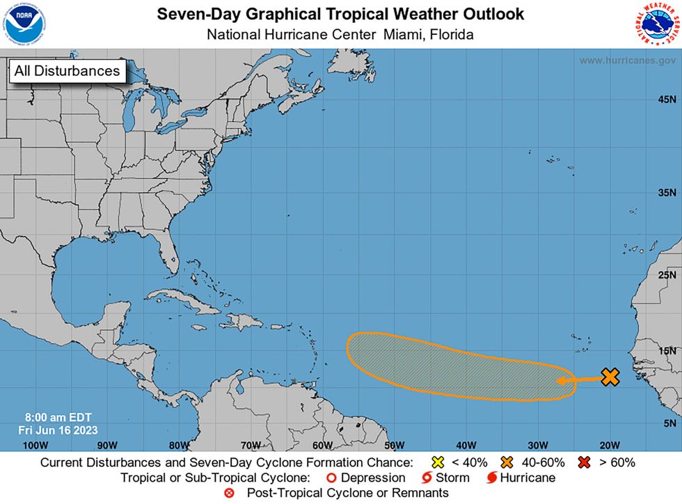 Tropical system strengthens as it heads toward Caribbean, hurricane center says