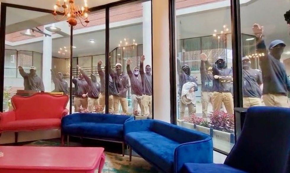 Terrifying video shows drag queen story hour interrupted by neo-Nazis
