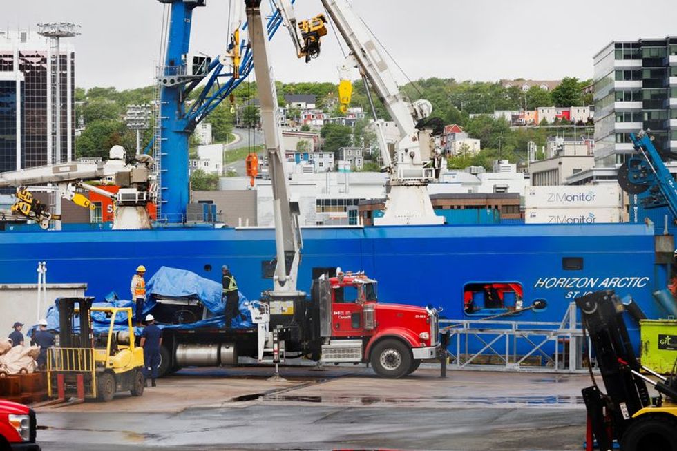 Pieces of shattered Titanic submersible brought ashore in Canada