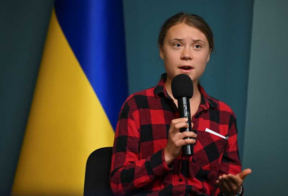 Greta Thunberg slams world response to dam collapse 'ecocide' during Kyiv visit