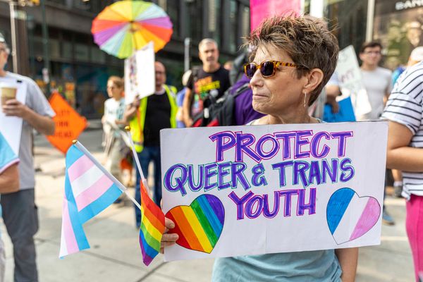 Trump and DeSantis speeches draw fresh protests to Moms for Liberty’s Philly summit