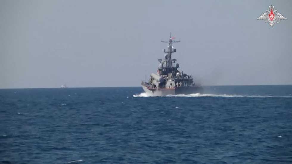 Russian navy rehearses firing rockets at ships in Black Sea after warning to Ukraine