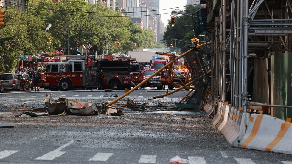 12 injured, including 3 firefighters, as crane arm collapses in NYC neighborhood