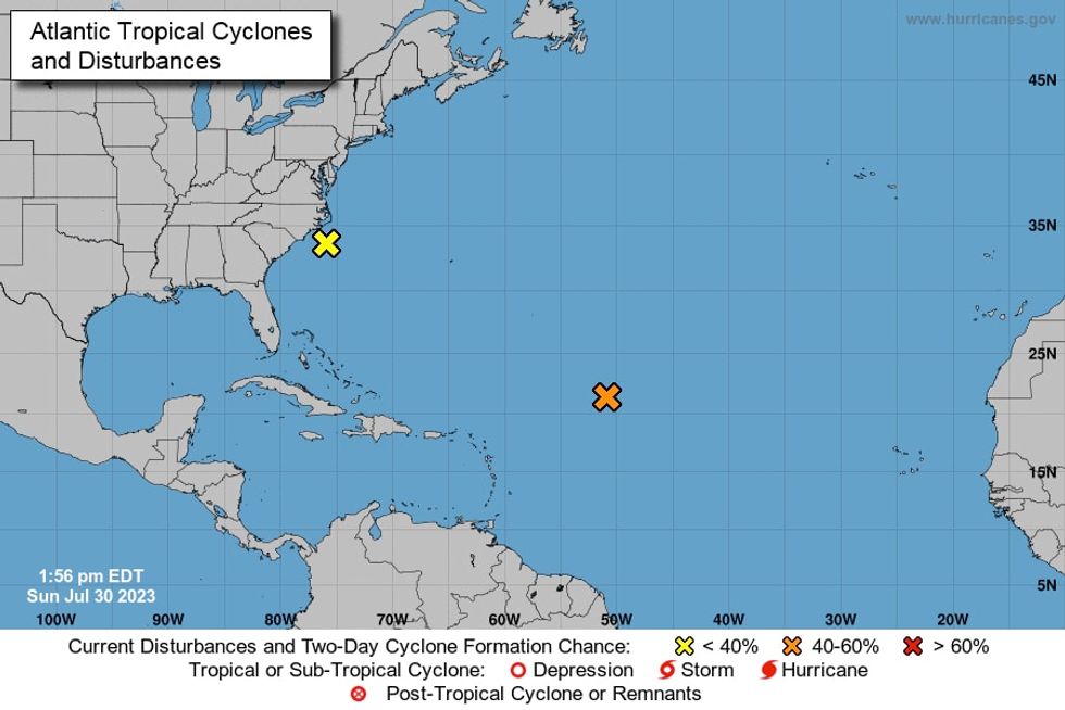 Tropical depression likely to form late Monday; NHC monitoring system off NC coast