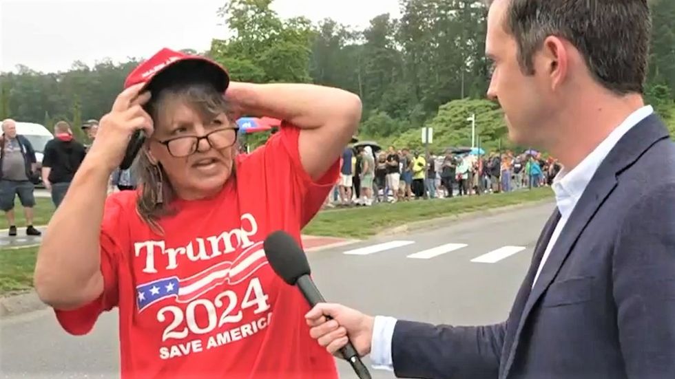 Trump supporter spooks NBC News' Vaughn Hillyard by pushing 'civil war' if former president is convicted