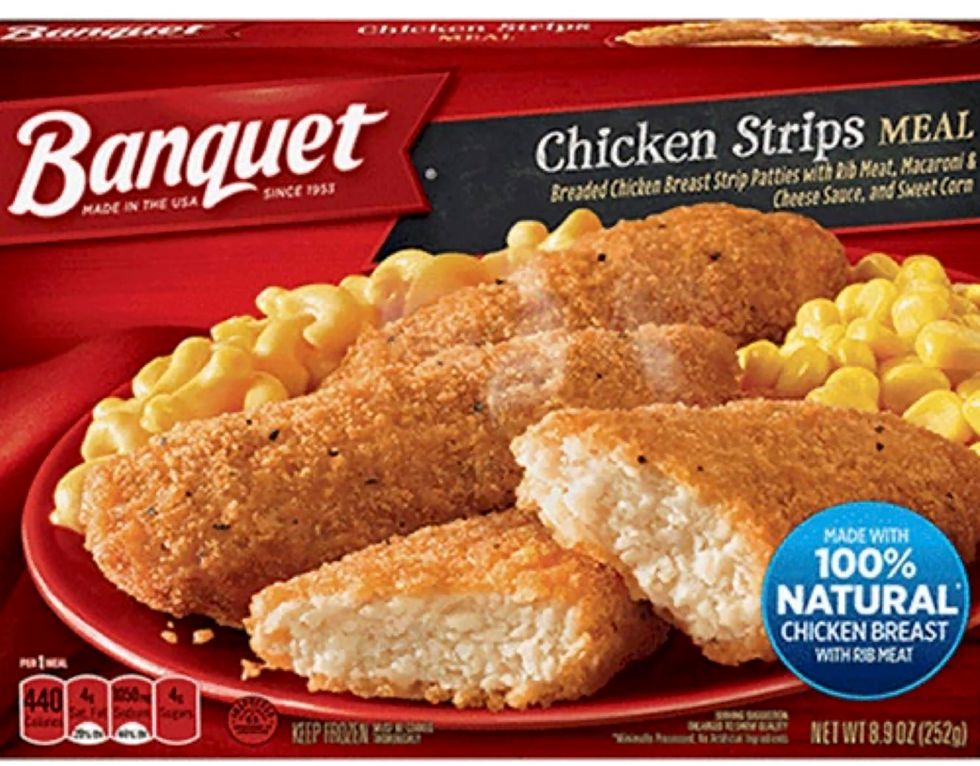 About 441,000 Banquet TV dinners got recalled. The chicken might have plastic.