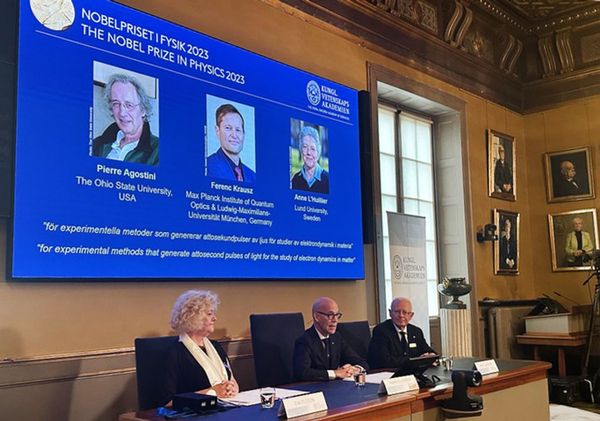 Nobel Prize in physics awarded to Agostini, Krausz and L'Huillier