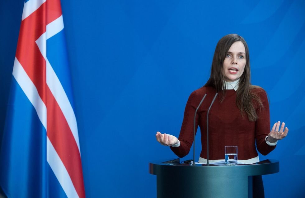 Iceland's prime minister joins women's strike for equal rights