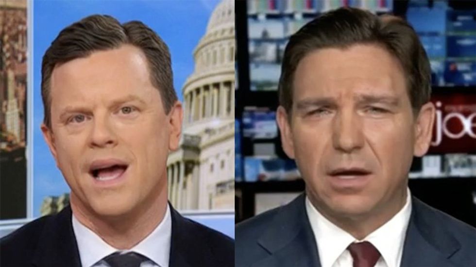 DeSantis put on the spot on MSNBC over 'slit their throats' threat