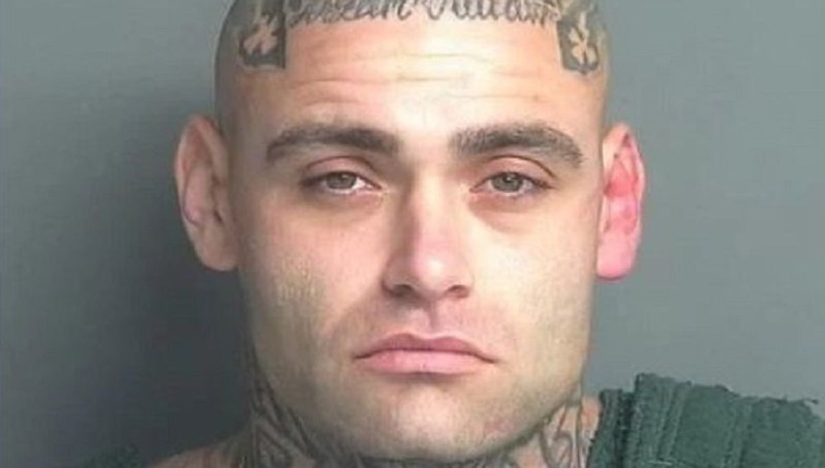 Girlfriend-beating white supremacist throws tantrum as he's sentenced to life in jail