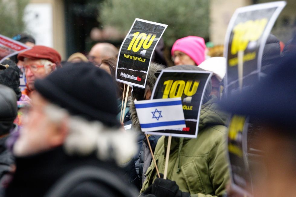 Israelis strike to mark 100 days of Gaza war