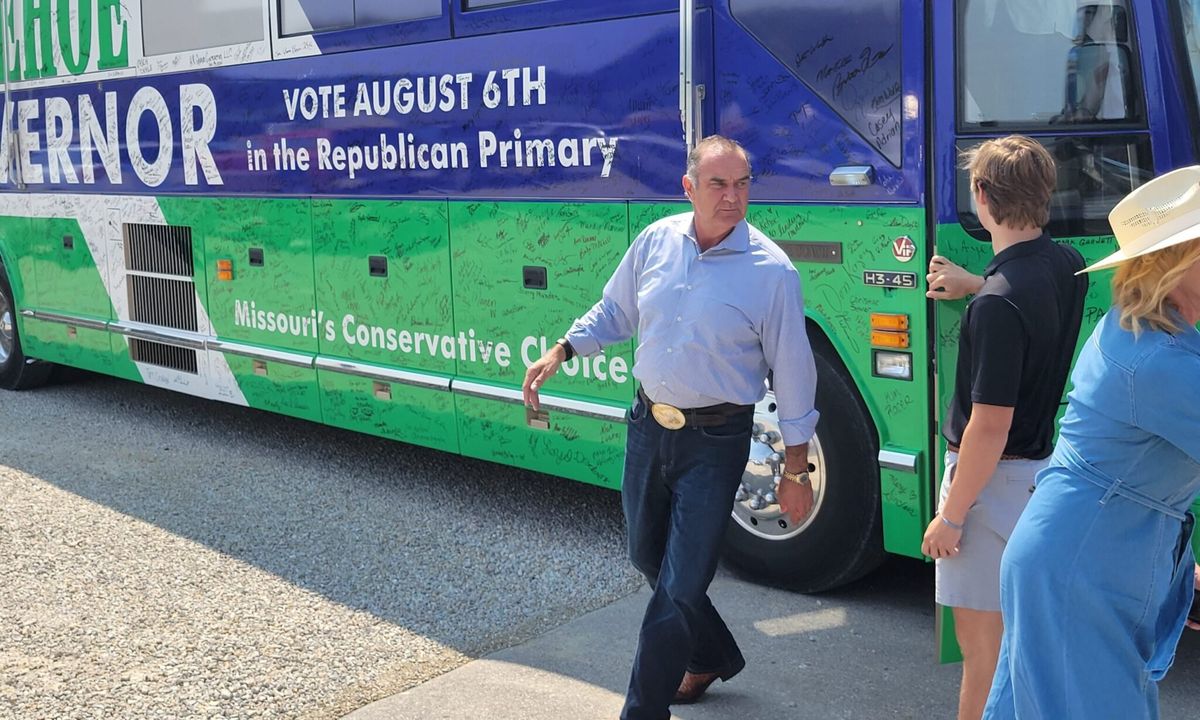 Anti-China MO candidate campaigning on bus owned by lobbyist of Chinese pork producer