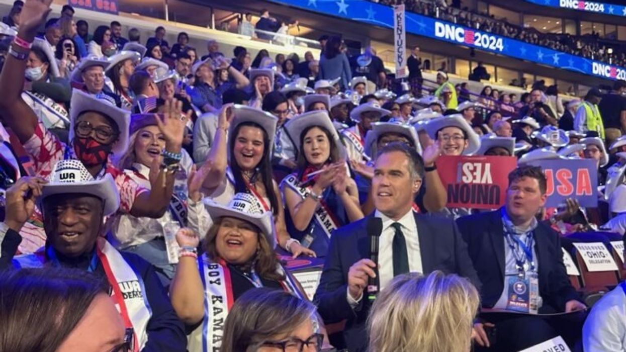 The story behind WA Democrats’ light-up hats and ‘Cowboy Kamala’ sashes