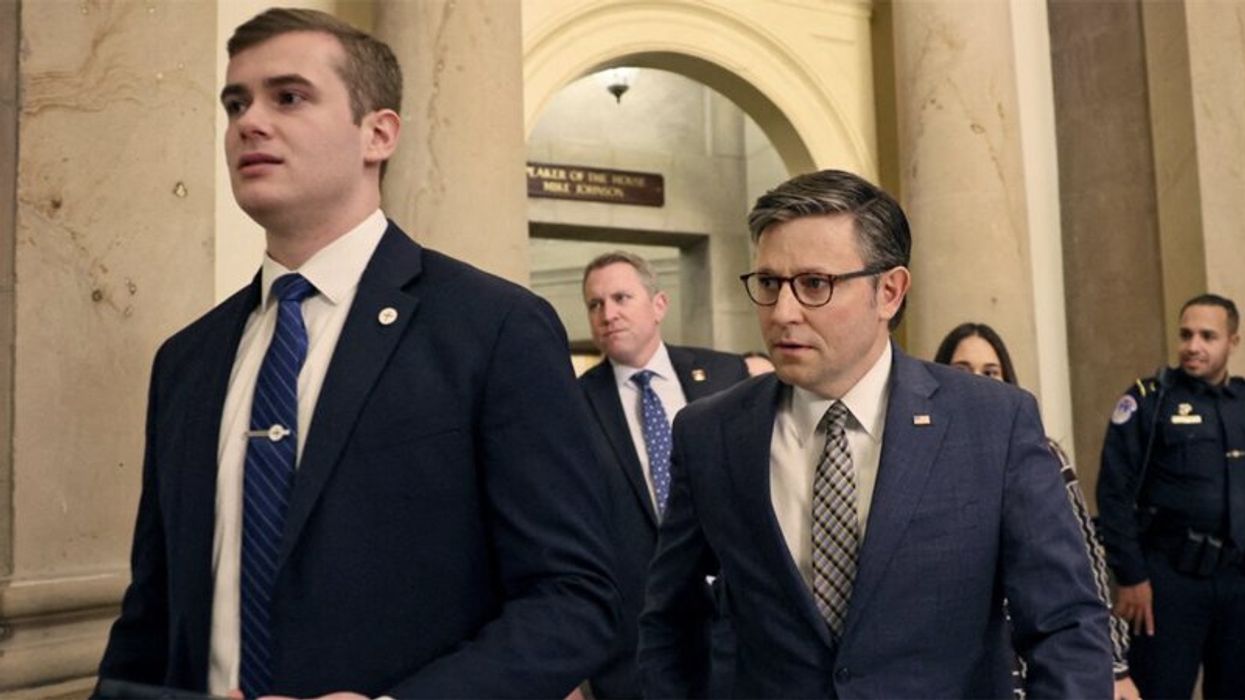 'Enormously paranoid' Mike Johnson called out over town hall conspiracy theories