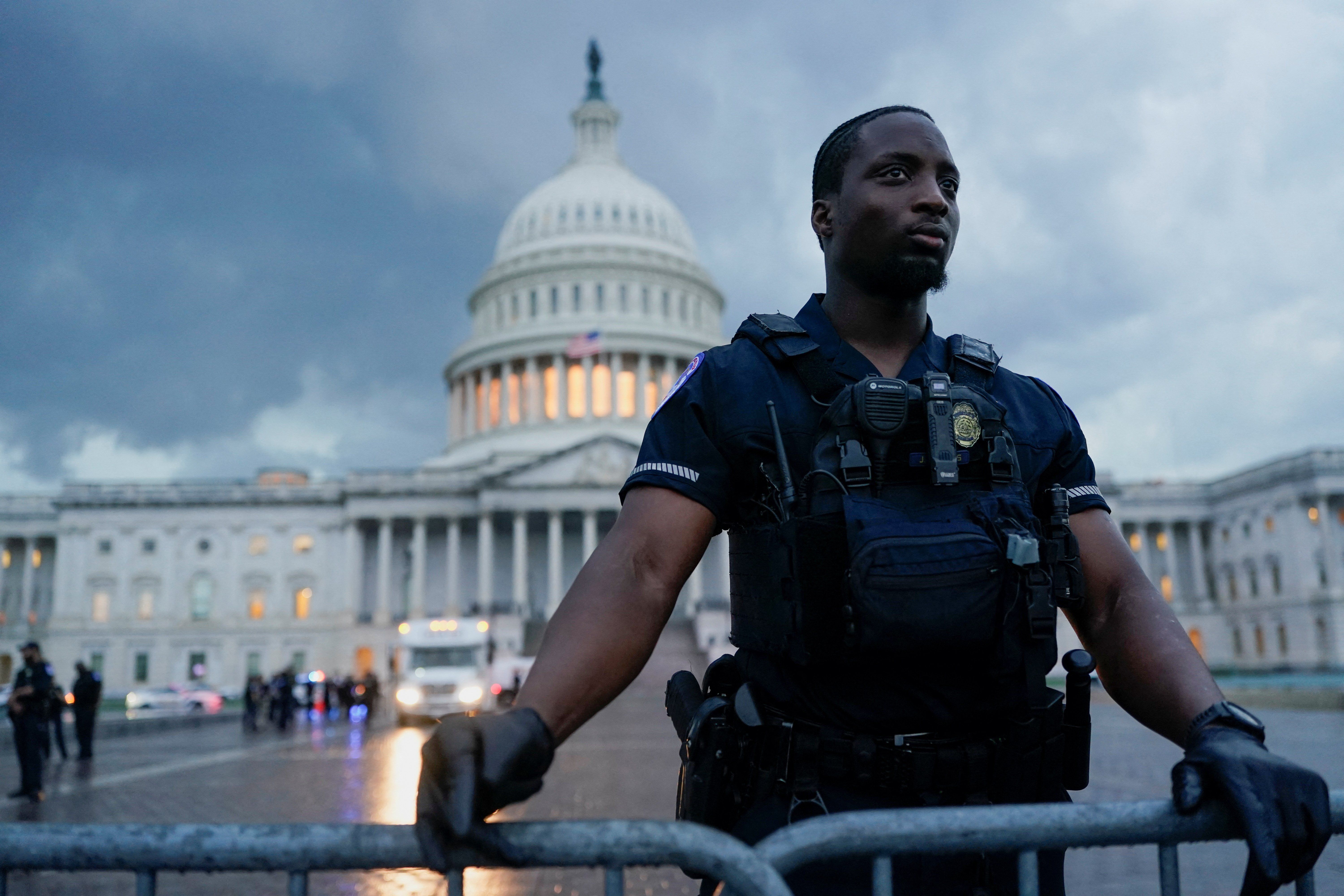Capitol with guard