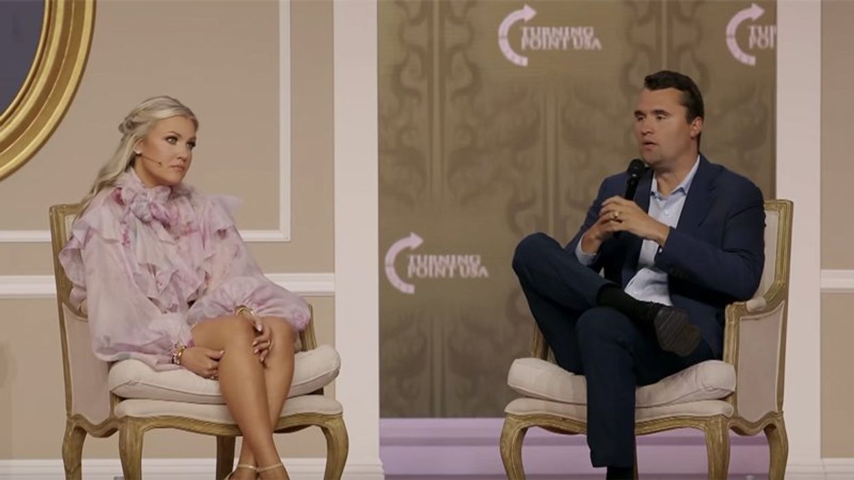 Watch: Charlie Kirk's wife grimaces as he lectures women on 'finding a husband' - Raw Story