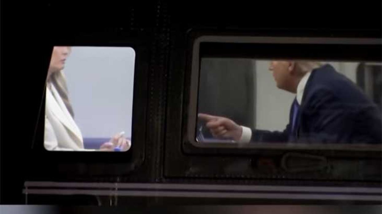 Trump caught on video pointing finger at Melania in heated conversation