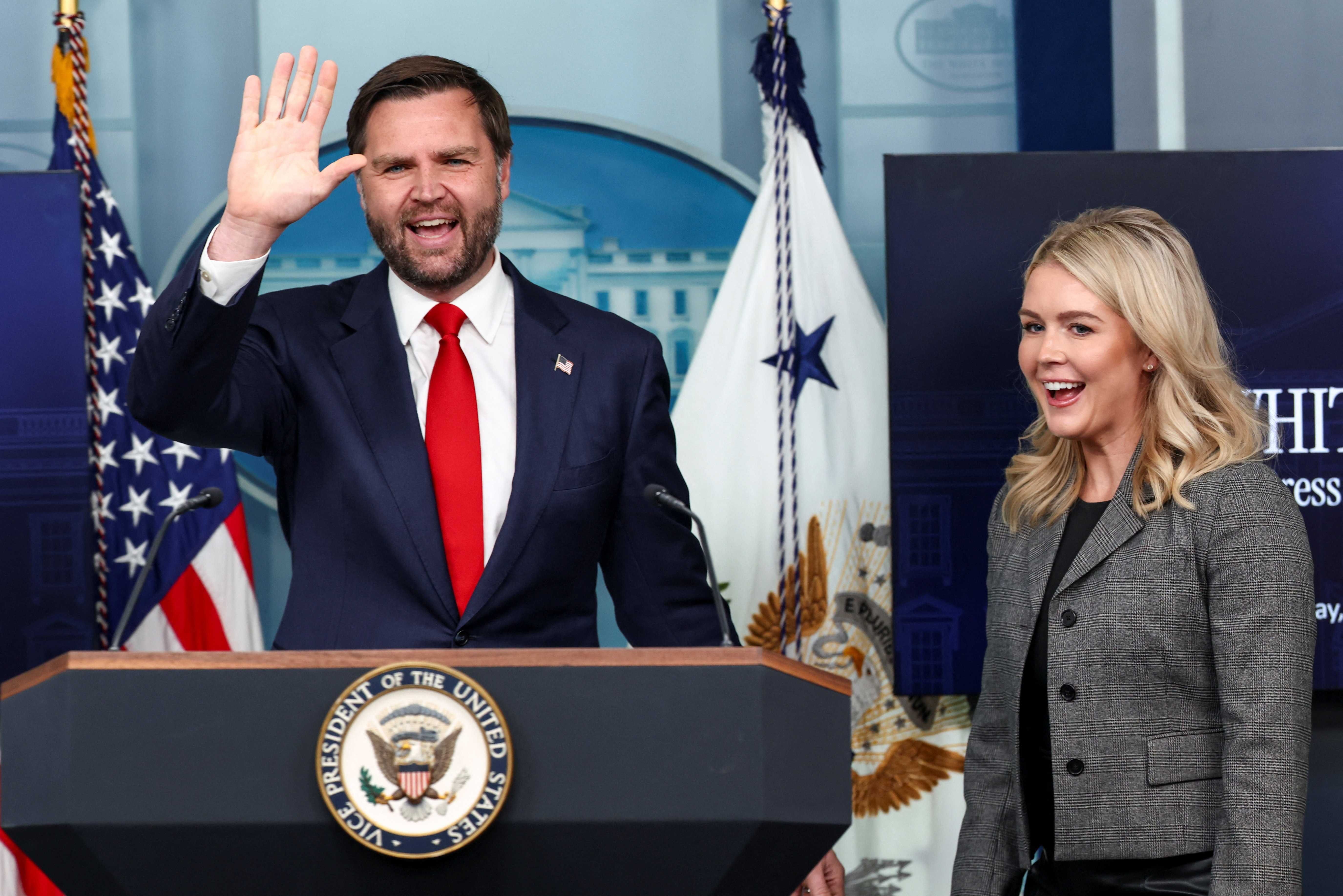 JD Vance and Karoline Leavitt