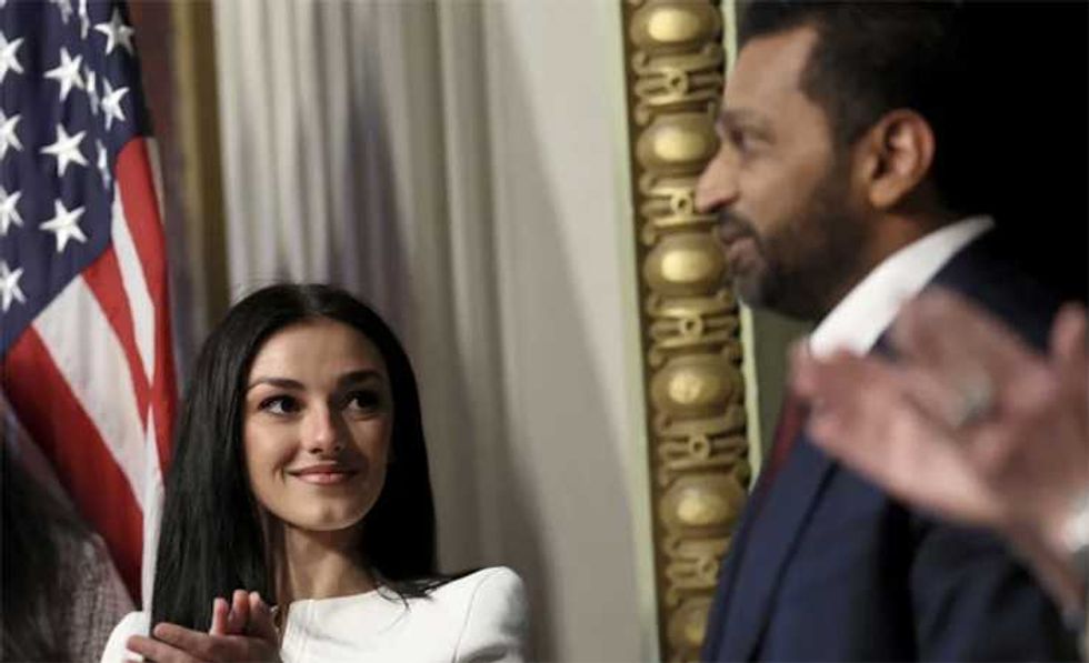 FBI's Patel baffles closed-door meeting attendees by letting girlfriend participate