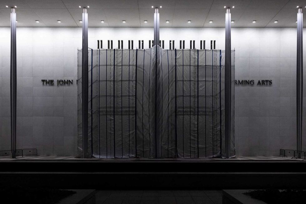 'Fragile' Trump mocked after ‘giant curtain’ used to hide name removal from Kennedy Center