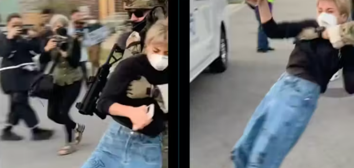 Congressional candidate shares images of ICE hurling her to ground