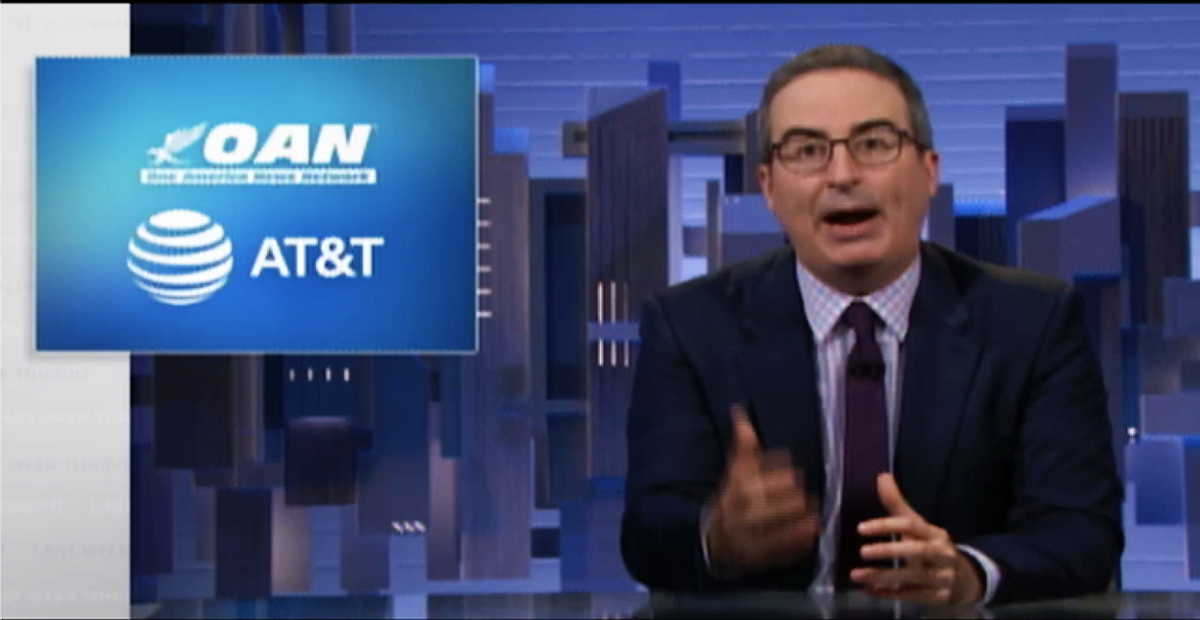 John Oliver destroys 'terrible company' AT&T after revelations they funded extremist network OAN
