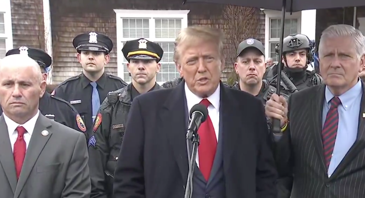 Trump mocked for 'law and order' comment at murdered cop's wake: 'You're facing 91 counts'