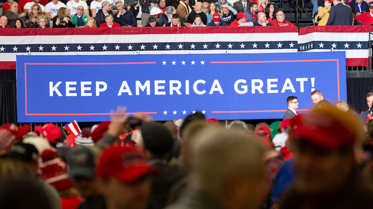 Former supporter accuses ‘dirtbag’ Trump of stealing ‘Keep America Great’ slogan