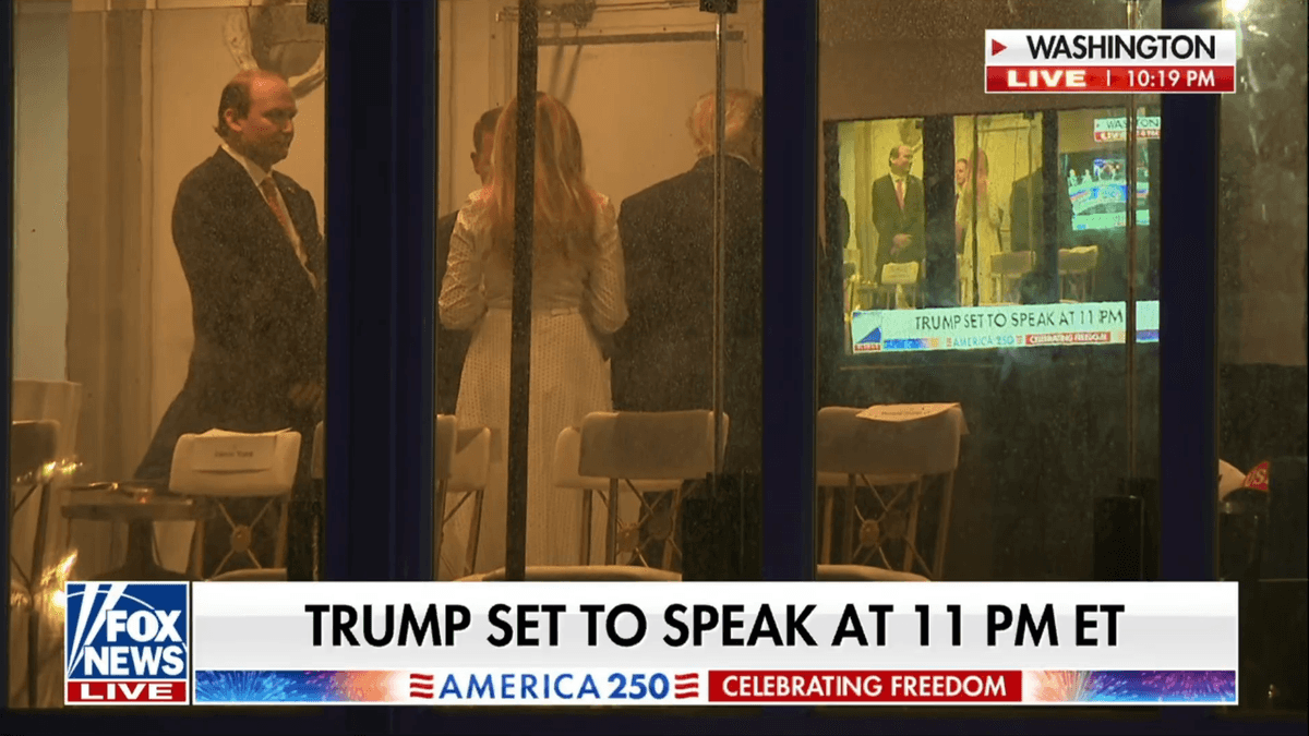 Surreal moment as Trump caught watching himself on live TV – and ignoring Fox News’ pleas