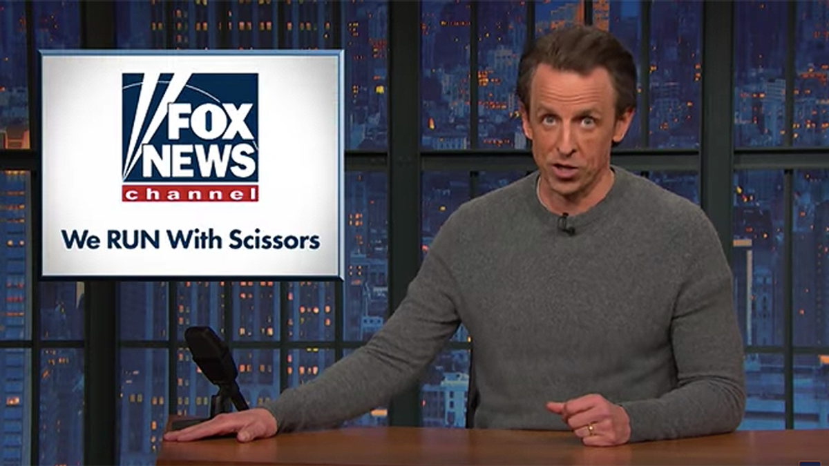 Seth Meyers hilariously mocks Fox News for desperately trying to turn everything Biden says into a scandal