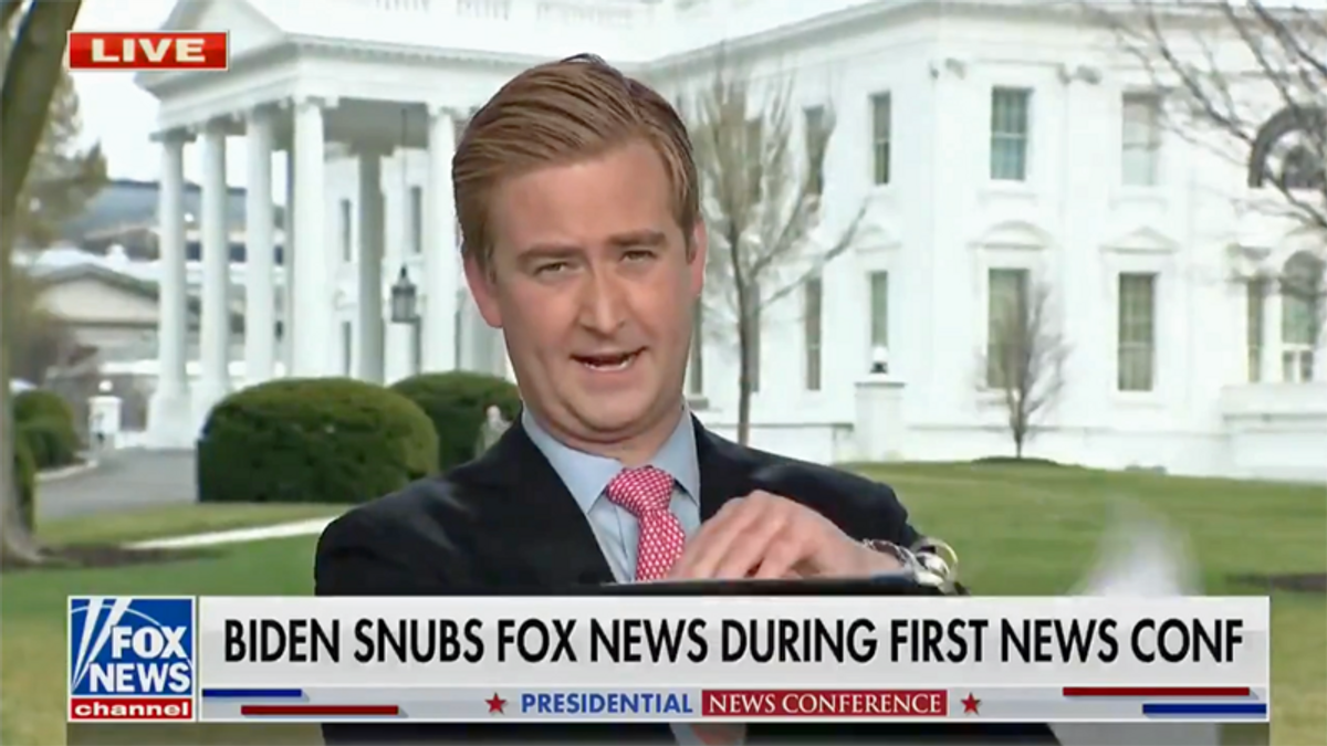 Fox News ridiculed as a ‘propaganda network’ after Peter Doocy was snubbed at presser