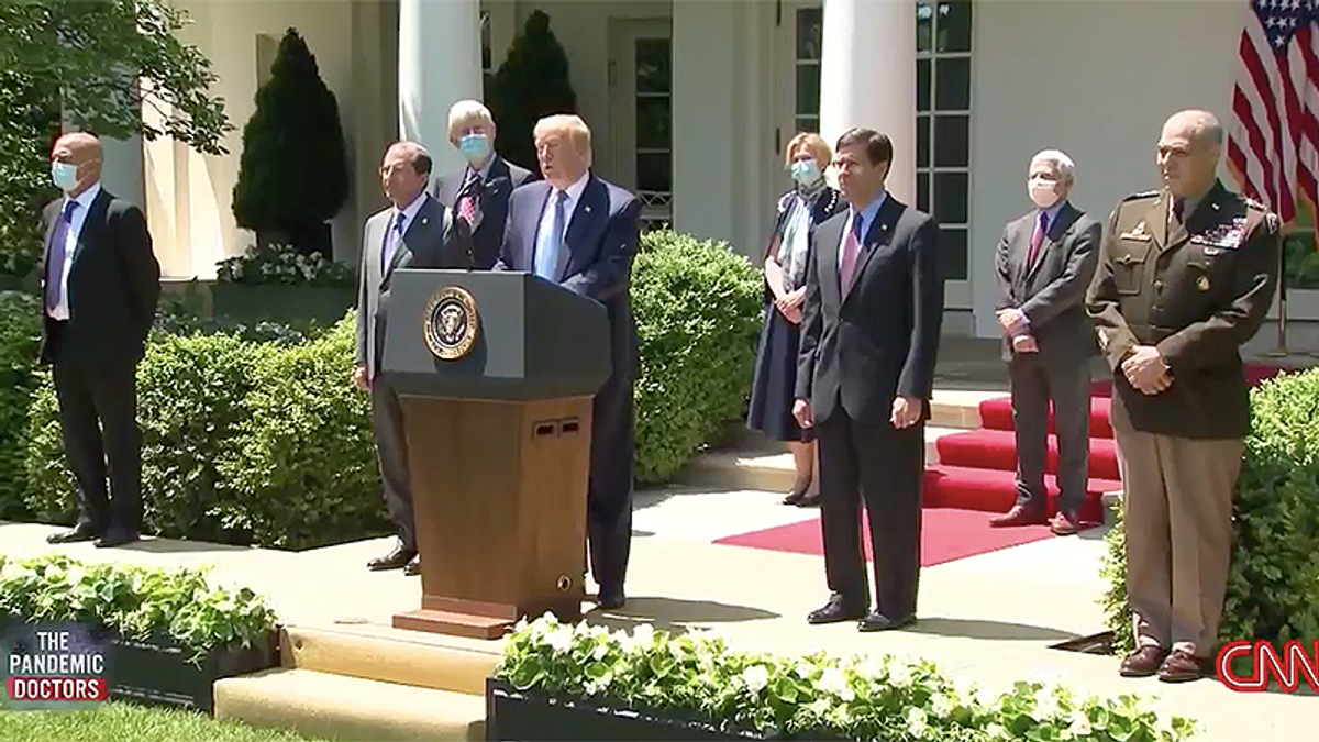 Trump White House told doctors to remove masks for a press conference: 'They didn't take this seriously'