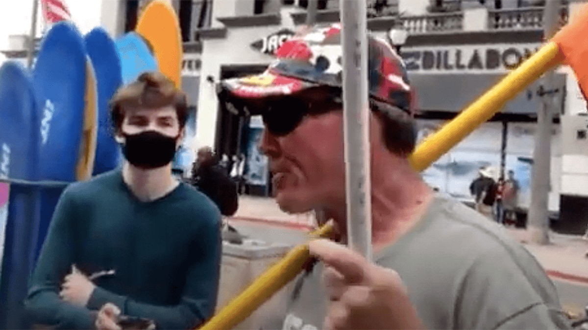 Anti-vaccine protester claims COVID shot has baby parts in it during White Lives Matter rally