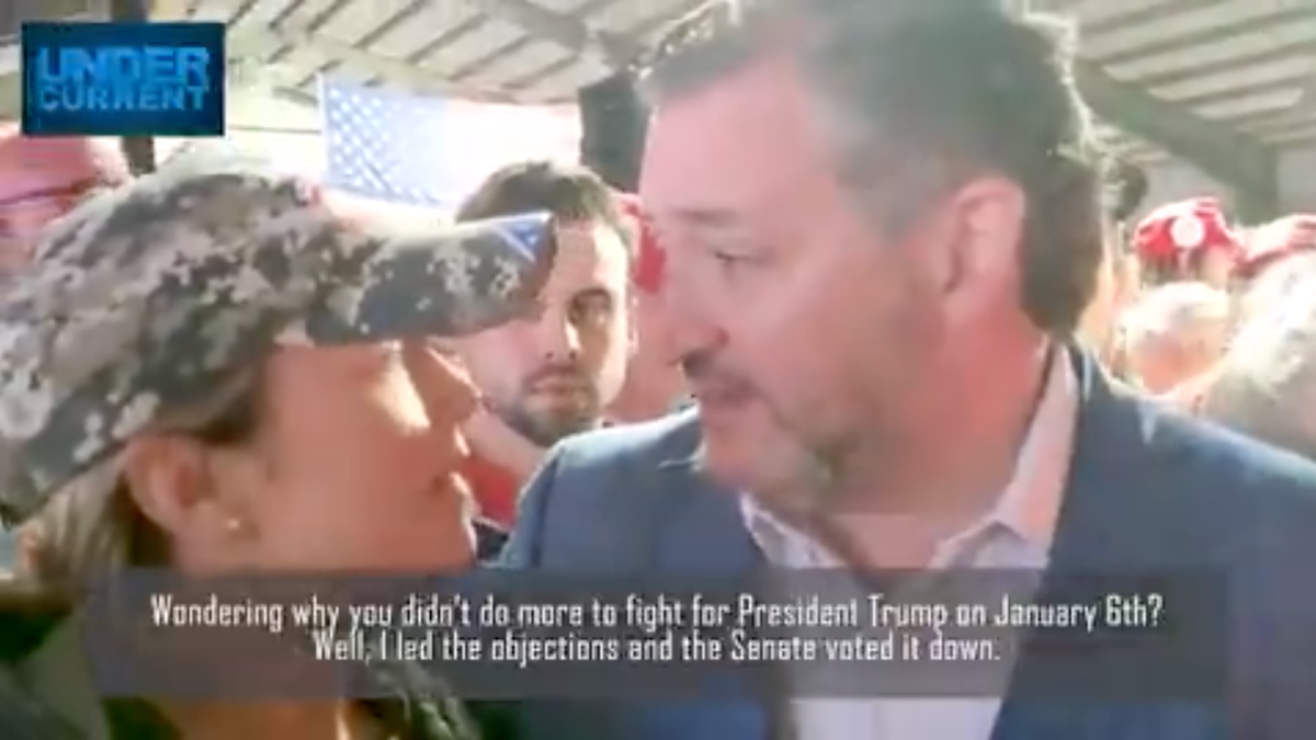 Watch: A fake Trump supporter tricks Ted Cruz into bragging about his role in pushing the big lie