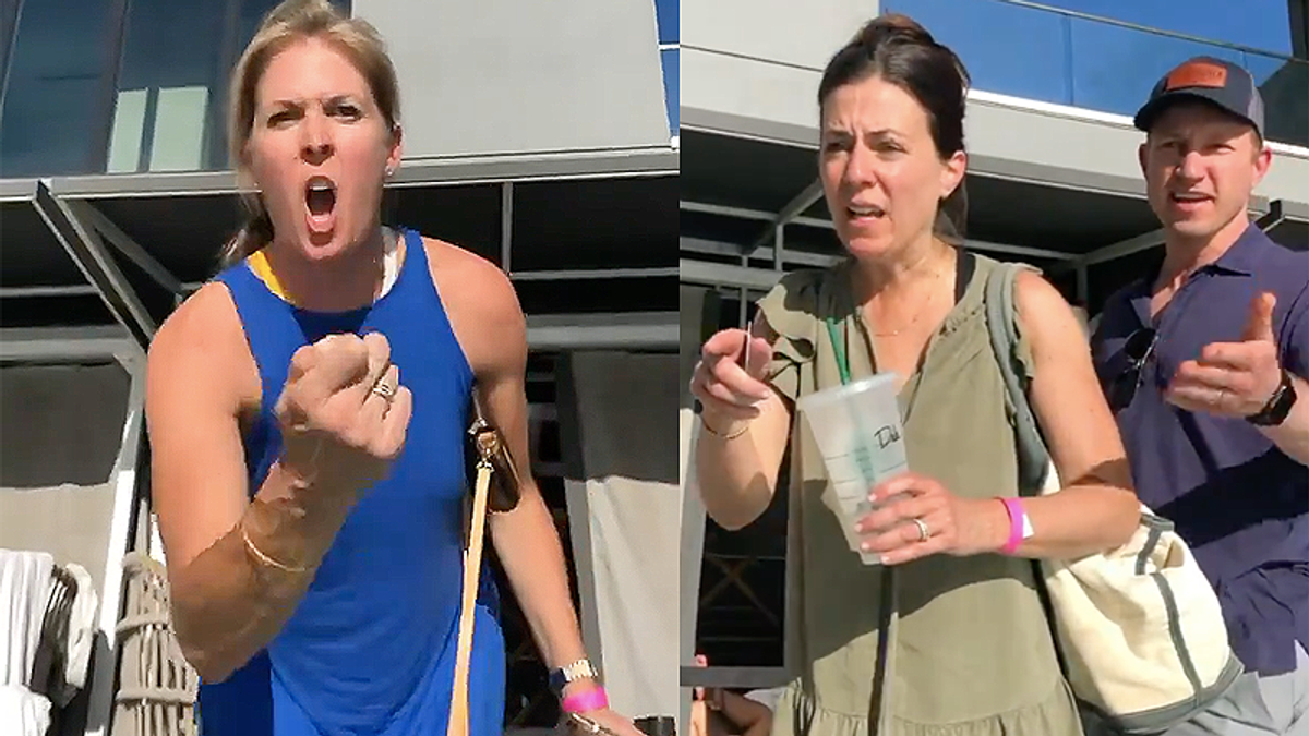 Homophobic hotel guests shouted out of pool after freakout over two women kissing