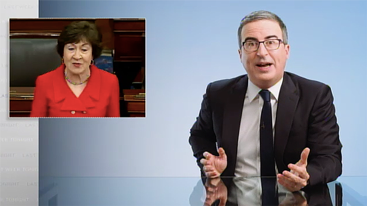 John Oliver schools Susan Collins in epic takedown — calling her more dangerous than conspiracy theorists