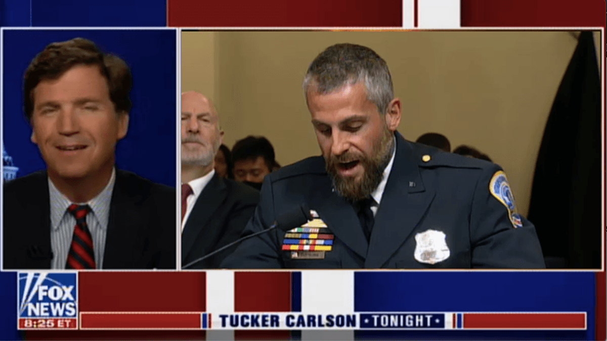 'Worst human known to man': Tucker Carlson destroyed after laughing at DC cop with PTSD