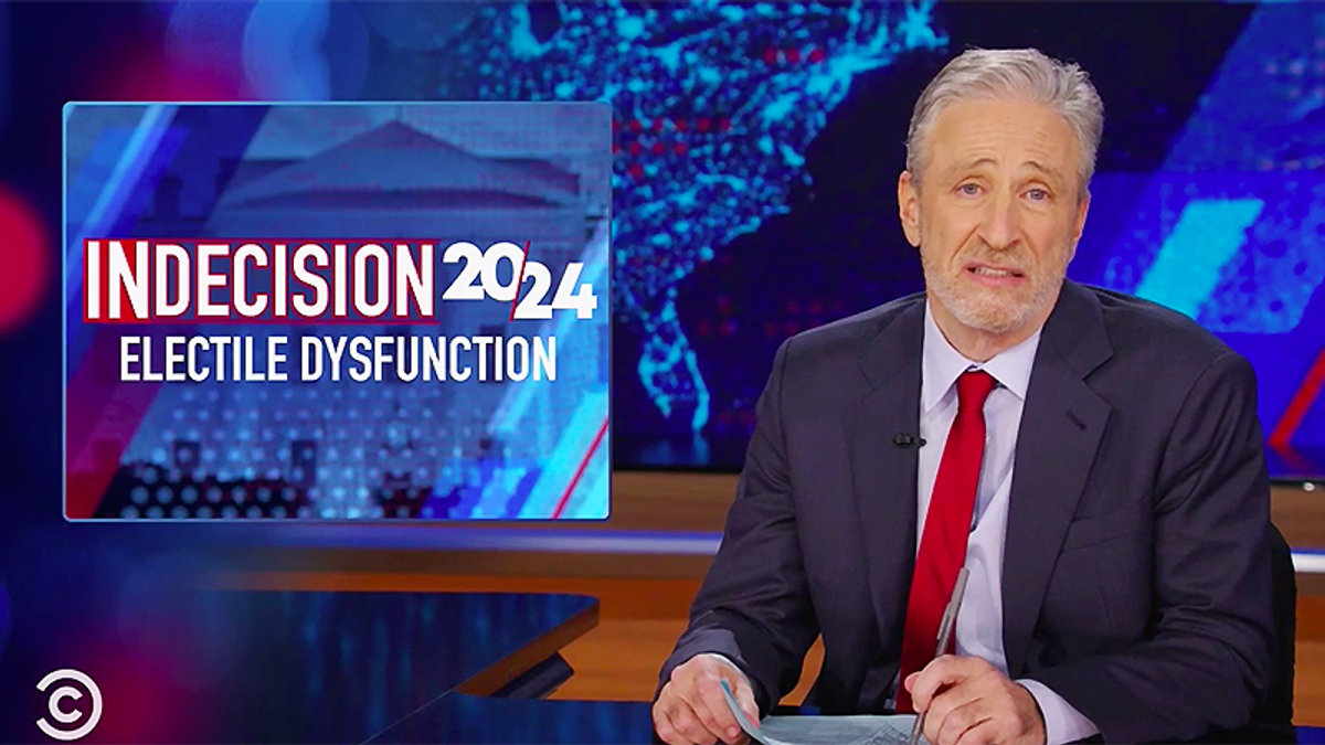 Jon Stewart is back — and he's got the videos of Trump's memory problems in interviews