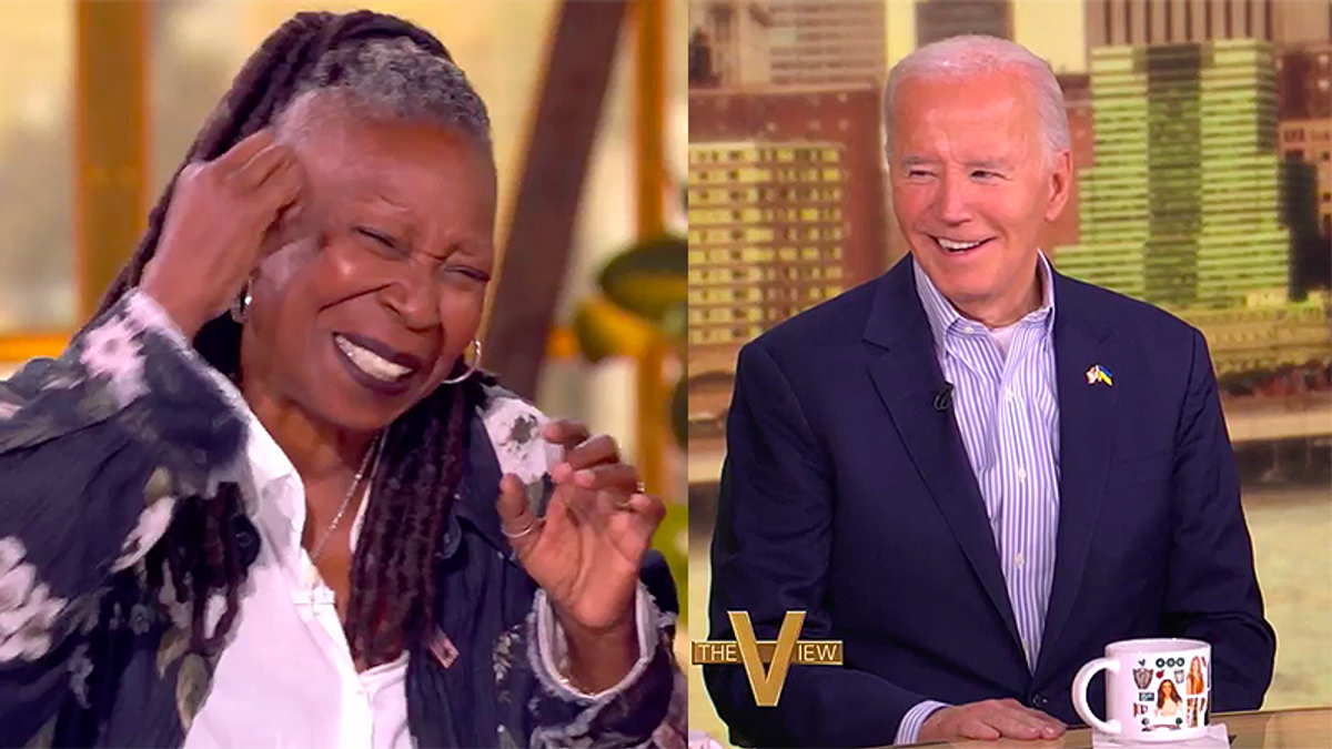 Biden swats away a buzzing 'Trump' bug during appearance on The View