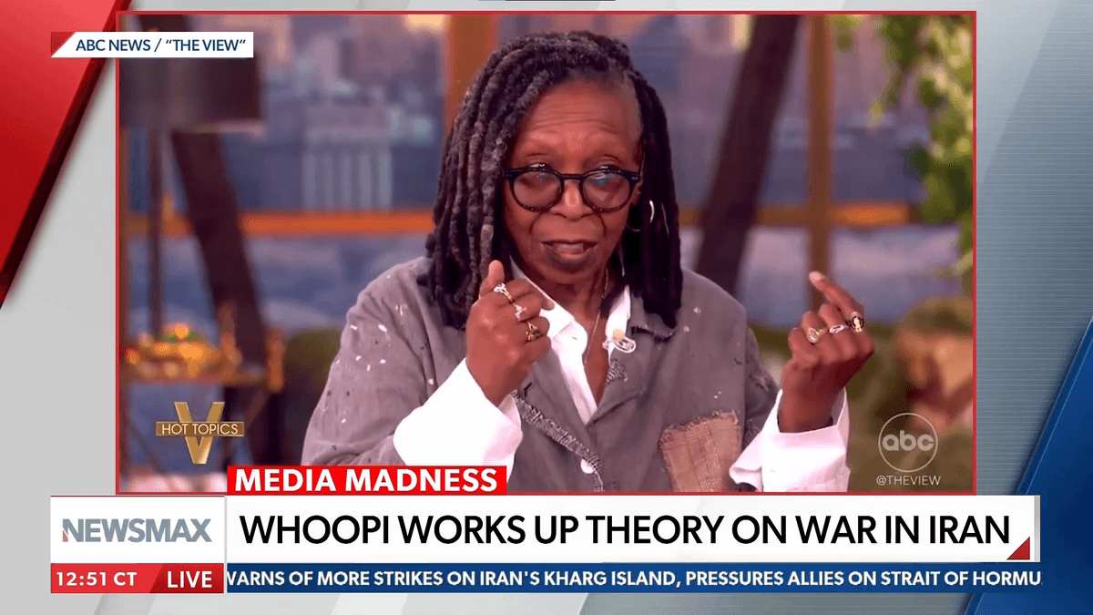Newsmax freaks after Whoopi Goldberg claims Trump launched war to distract from Epstein